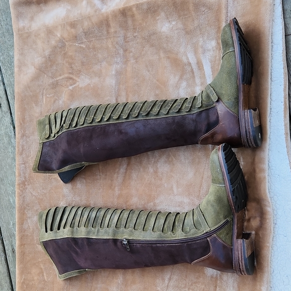 Vero Cuoio knee high suede tall boots Areaforte sz 36 - Picture 2 of 10